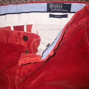 Polo Ralph Lauren Rust Red Corduroy Pants